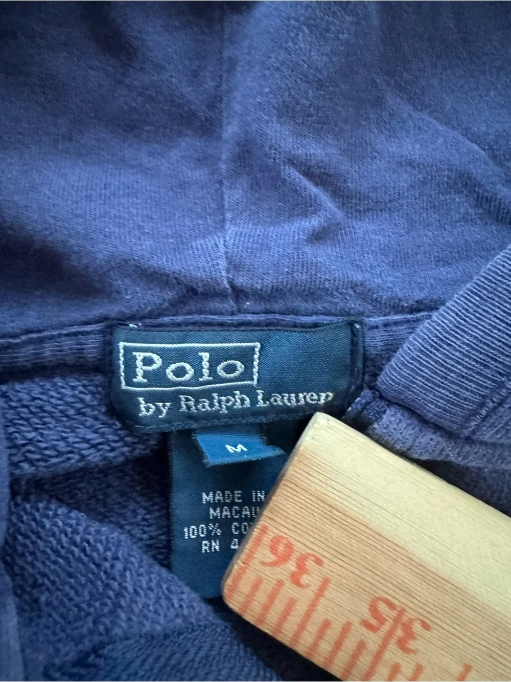 Ralph Lauren Kids Navy Zip Front Hoodie with Yellow Logo